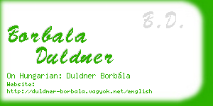 borbala duldner business card