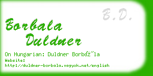 borbala duldner business card